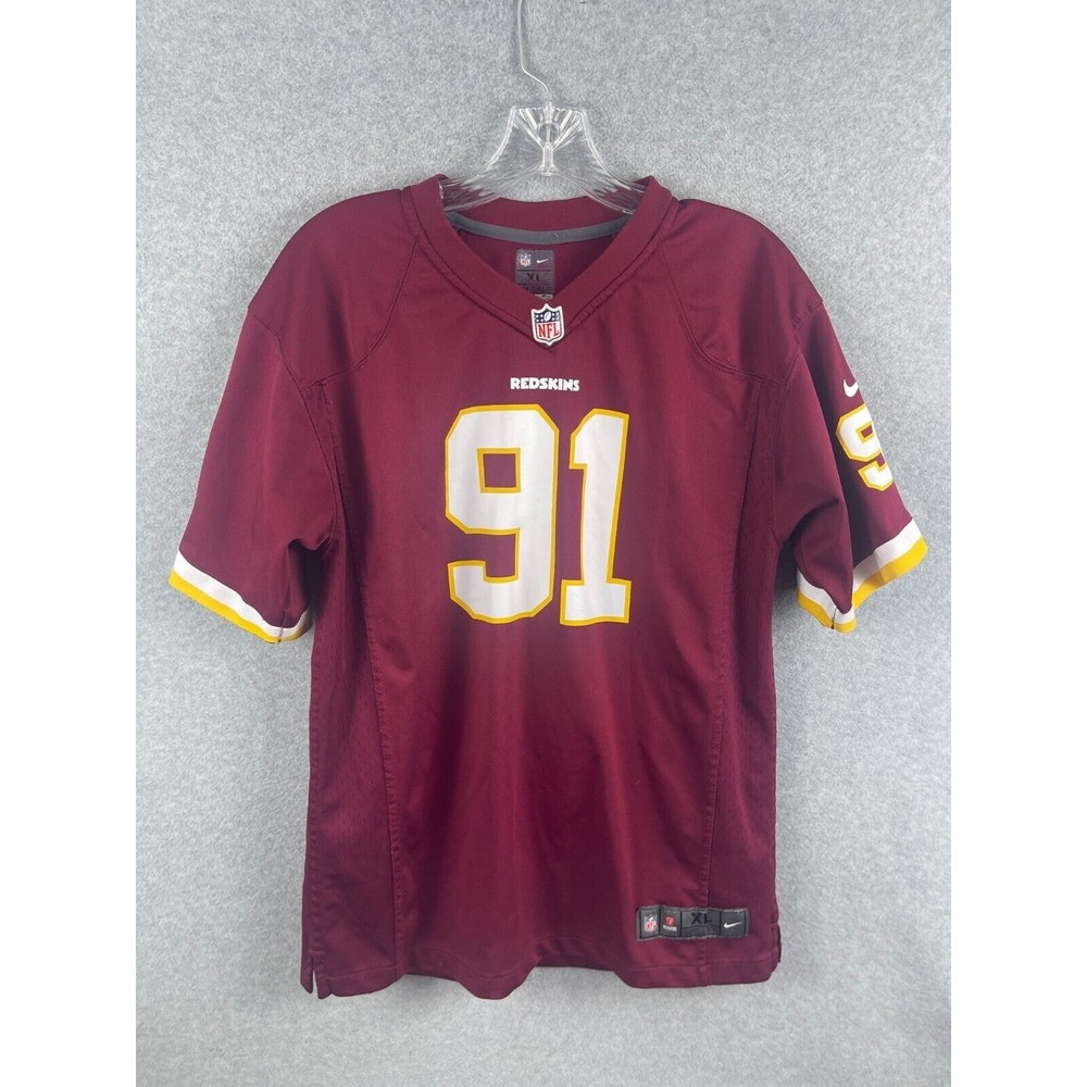 Nike‎ On Field Washington Reskins 91 Kerrigan Jersey Youth XL Red NFL Football